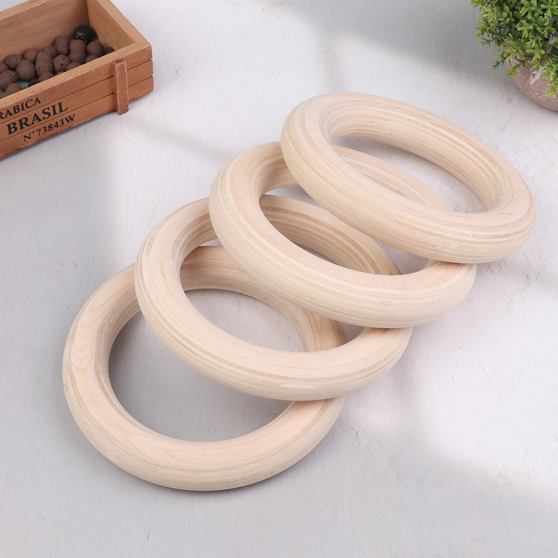 Gymnastic Ring Wood - ห่วงยิมนาสติกแบบพกพา 2 ชิ้น/คู่ ห่วงไม้สำหรับออกกำลังกาย ฝึกความแข็งแรงของไหล่ ฟิตเนสที่บ้าน