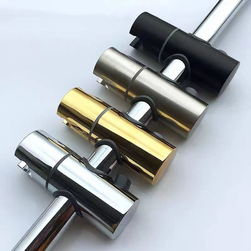 Head Racket Boom - หัวฝักบัวผู้ถือสีดำ ABS เปลี่ยนห้องน้ำ Shower Rail ที่ปรับได้