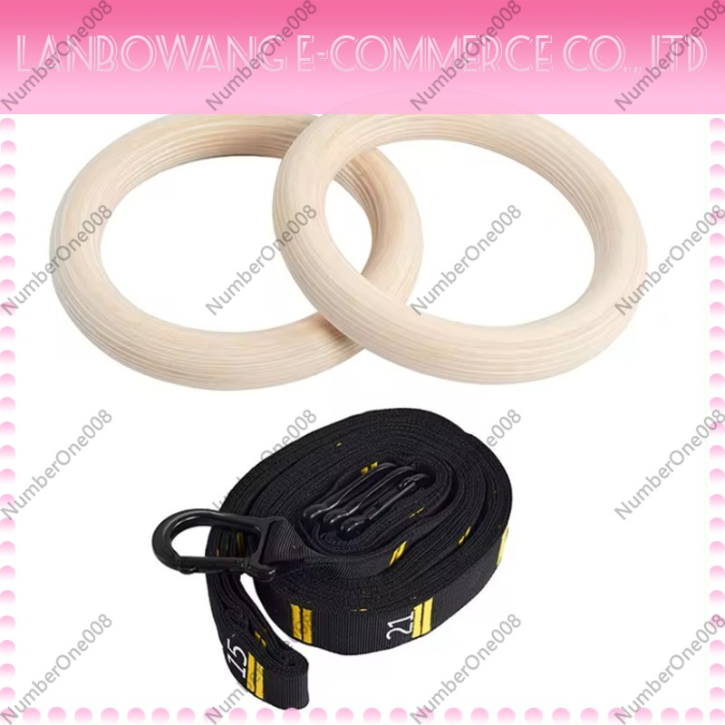 Gymnastic Ring Wood - ชุดห่วงออกกำลังกายไม้เบิร์ชแข็งแรง สำหรับออกกำลังกายในร่ม ที่บ้าน ฝึกความแข็งแรงของร่างกาย และคาร์ลิสเทนิกส์