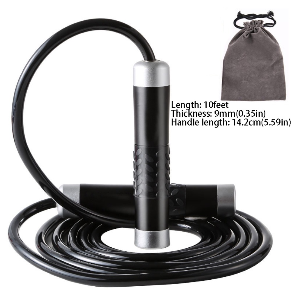 Jump Rope Speed Bearing - เชือกกระโดดอลูมิเนียมอัลลอยด์รับน้ำหนักได้ดี ความยาว 300 ซม. ด้ามจับลูกปืน ปรับความยาวได้