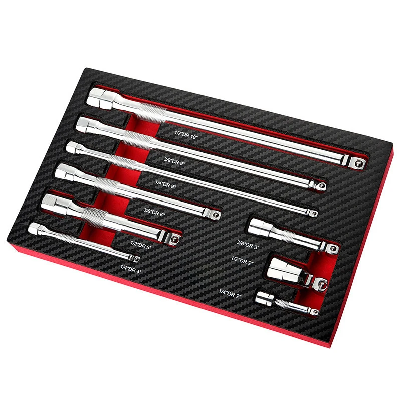 Head Racket Boom - 9PCS 1/2 3/8 1/4 นิ้วหัวขยายความยาวชุดบาร์สําหรับซ็อกเก็ต RATCHET
