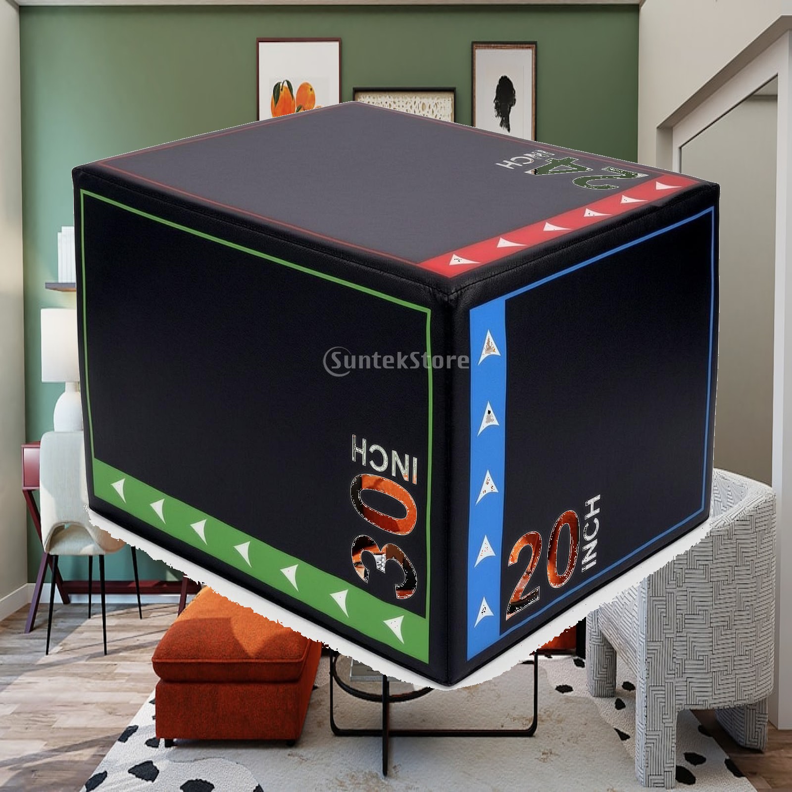 Box Jump Plyo - กล่องกระโดดพลายโอเมทริกแบบนุ่ม โฟมดูดซับแรงกระแทก กล่องกระโดดพลายโอเมทริกบุนวม ทนทานสูง เหมาะสำหรับครอสฟิตเตอร์ โฮมยิม