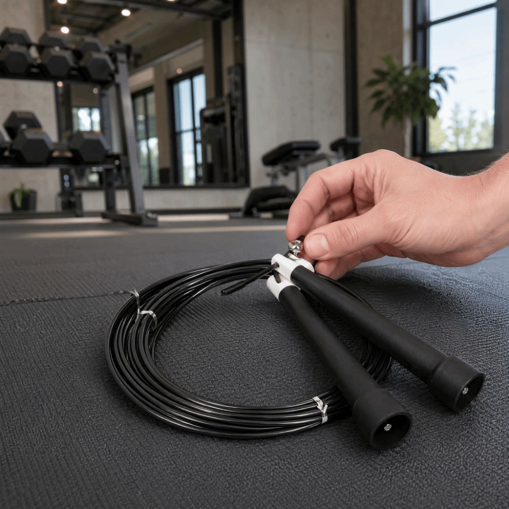 Skipping Rope Pvc - เชือกกระโดดแบบพกพา ทำจากลวดเหล็ก ป้องกันการพันกัน หุ้มด้วย PVC ปรับความยาวได้