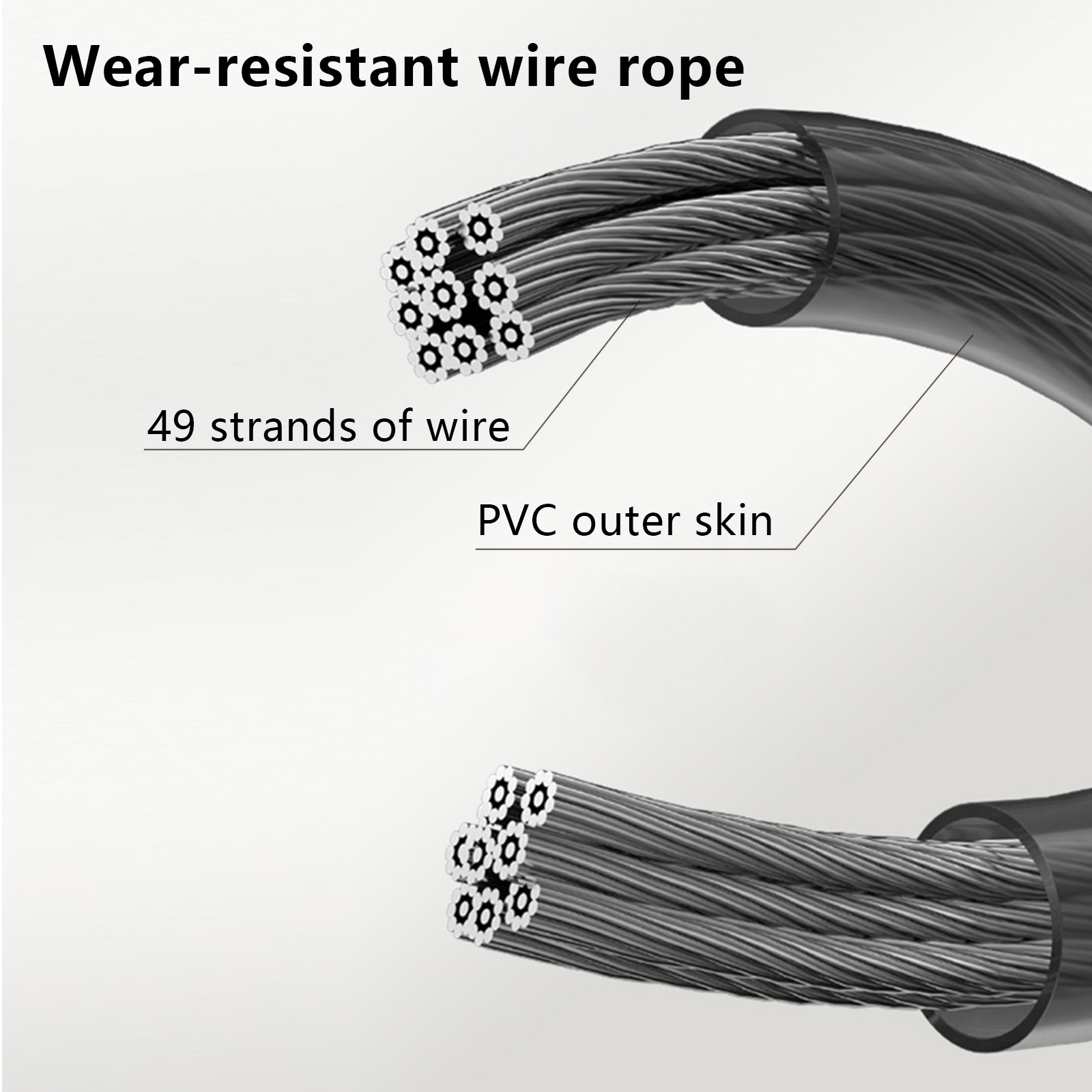 ลวดสลิงเหล็กเคลือบพีวีซีสีดำคว - Skipping Rope Pvc บทวิจารณ์และราคา